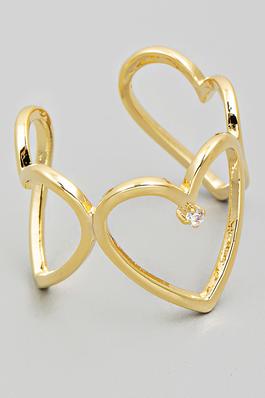 Heart Chain Link Ring
