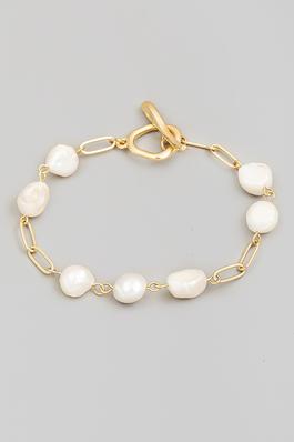 Pearl Beaded Chain Bracelet