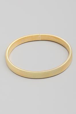 Elastic Metallic Flat Coiled Bracelet