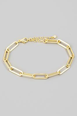 Gold Dipped Oval Chain Bracelet