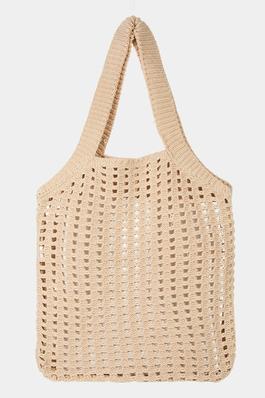 Pointelle Knit Tote Bag