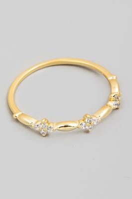 Delicate Mini Rhinestone Studded Ring