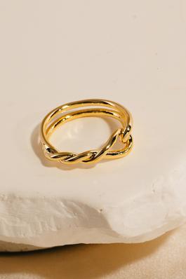 Gold Knot Twist Ring