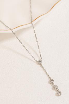 Rhinestone Charms Y Chain Necklace
