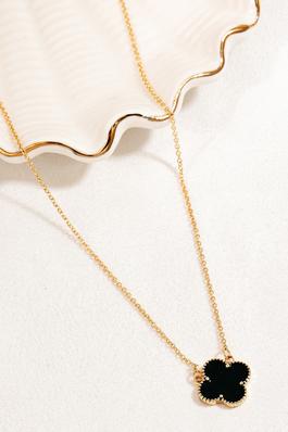 Enamel Clover Pendant Necklace
