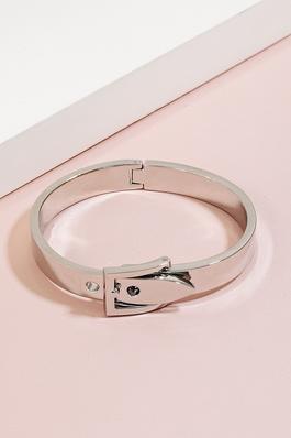 Solid Metallic Belt Hinge Bangle Bracelet