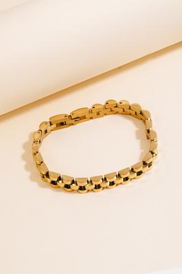 Rounded Watch Chain Bracelet