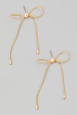 Metallic Cord Knot Stud Earrings