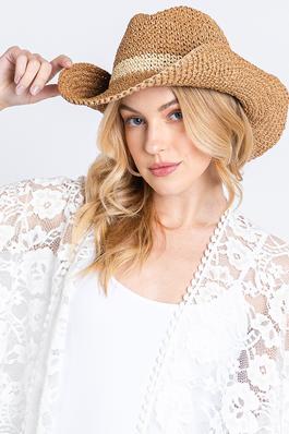 Two Way Shaped Straw Braided Hat