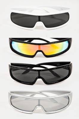 Acetate Wide Shield Sunglasses Set
