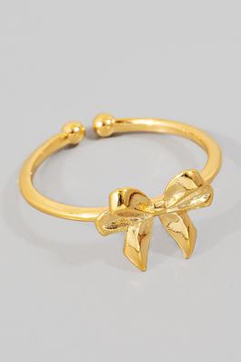 Gold Dipped Knotted Ribbon Open Band Ring