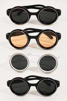 Circle Lens Frame Sunglasses Set