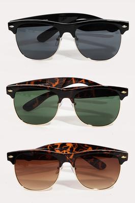 Half Rim Acetate Sunglasses Set
