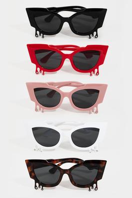 Acetate Cat Eye Drop Sunglasses Set