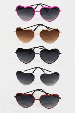 Heart Lens Sunglasses Set