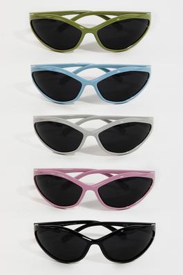 Pointed Oval Sunglasses Set
