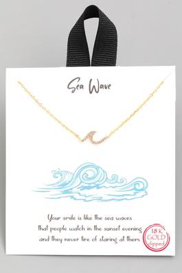 Sea Wave Pendant Necklace