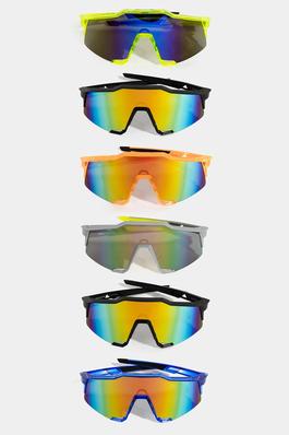Assorted Sports Shield Sunglasses Set