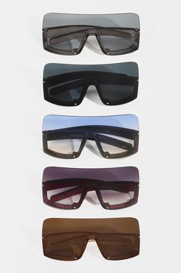 Square Shield Sunglasses Set