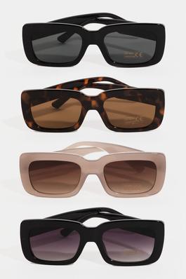 Thick Plastic Frame Rectangle Sunglasses