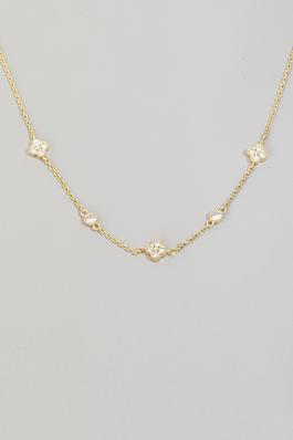 Dainty Chain Clover Charm Necklace