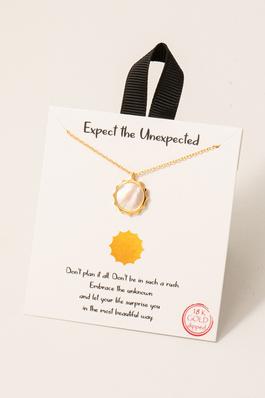 Gold Dipped Shell Sunshine Pendant Necklace
