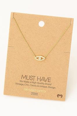 Evil Eye Jewel Pendant Necklace