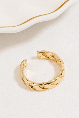 Gold Dipped Chain Braid Ring