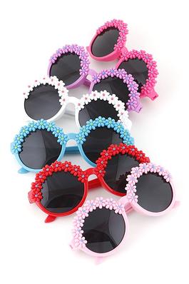 Children Flower Accent Sunglasses Set
