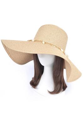 Shell And Pearl Mix Charm Floppy Sun Hat