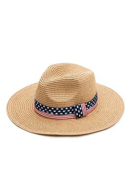 Americana Hat Band Straw Sun Hat