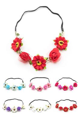 Mix Color Flower Headband Set
