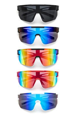 Unisex Oversize Shield Sunglasses Set