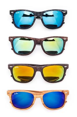 RV Mirror Unisex Wooden Frame Sunglasses Set