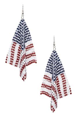 USA Flag Chainmail Iconic Earrings