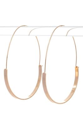 Oversize Long Wired Hoop Earrings