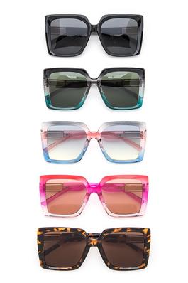 Mix Color Square Fashion Sunglasses Set