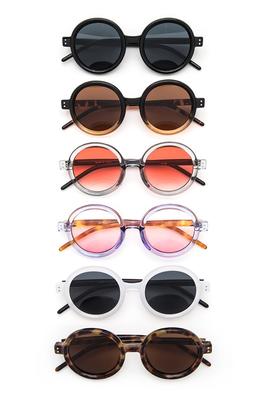 Fashion Round Mix Tint Sunglasses Set