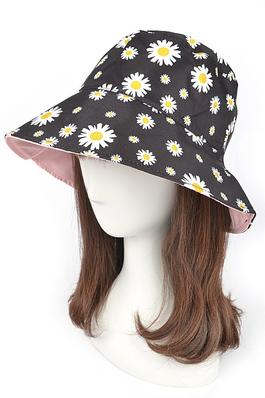 Reversible Daisy Printed Bucket Hat