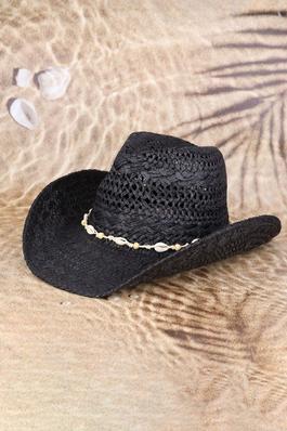 Seashell Hat Band Cowboy Straw Hat