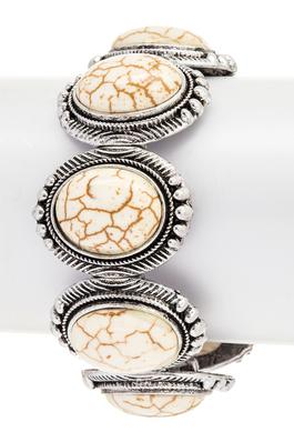 Oval Stone Iconic Stretch Bracelet