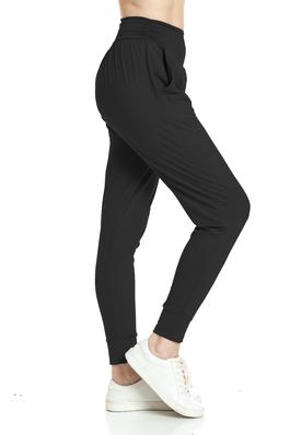 Plus Size Solid Relaxed Fit Joggers